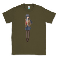 Army Green mai sakurajima Classic Tee - DesigneFamous