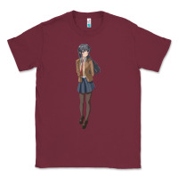 Burgundy mai sakurajima Classic Tee - DesigneFamous