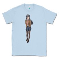 Dusty Blue mai sakurajima Classic Tee - DesigneFamous