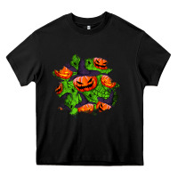 Black halloween pumpkin patch Heavy Core Tee - BundleAndBundleShop