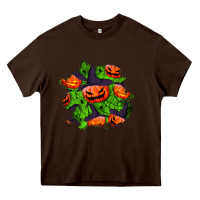 Chocolate Brown halloween pumpkin patch Heavy Core Tee - BundleAndBundleShop