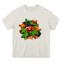 Cream halloween pumpkin patch Heavy Core Tee - BundleAndBundleShop