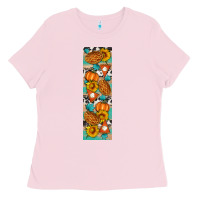 Bubblegum Pink Fall Pie Ladies Tee - Artiststas