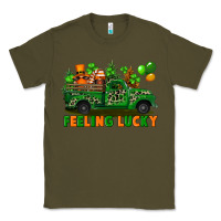 Army Green feeling lucky with gnomes on truck Classic Tee - FaDigitalArtStudio