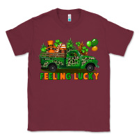 Burgundy feeling lucky with gnomes on truck Classic Tee - FaDigitalArtStudio