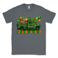 Charcoal Heather feeling lucky with gnomes on truck Classic Tee - FaDigitalArtStudio
