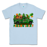 Dusty Blue feeling lucky with gnomes on truck Classic Tee - FaDigitalArtStudio