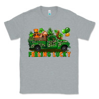 Heather Grey feeling lucky with gnomes on truck Classic Tee - FaDigitalArtStudio