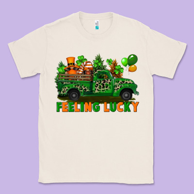 Feeling Lucky With Gnomes On Truck Classic Tee Designed By Fadigitalartstudio
