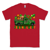 Red feeling lucky with gnomes on truck Classic Tee - FaDigitalArtStudio