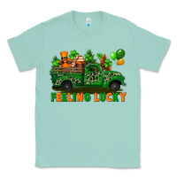 Seafoam feeling lucky with gnomes on truck Classic Tee - FaDigitalArtStudio