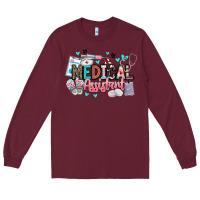 Burgundy medical assistant Long Sleeve Tee - BarkalooDesign
