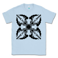 Dusty Blue trippy psychedelic rave sacred geometry Classic Tee - DesigneFamous
