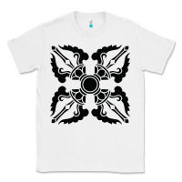 White trippy psychedelic rave sacred geometry Classic Tee - DesigneFamous