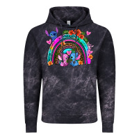 Cloud Black stitch and lilo rainbow Vintage Hoodie - AdoDesignShop