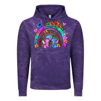 Cloud Purple stitch and lilo rainbow Vintage Hoodie - AdoDesignShop