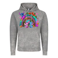 Cloud Rock stitch and lilo rainbow Vintage Hoodie - AdoDesignShop
