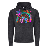 Vintage Black stitch and lilo rainbow Vintage Hoodie - AdoDesignShop