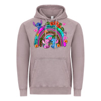 Vintage Zinc stitch and lilo rainbow Vintage Hoodie - AdoDesignShop