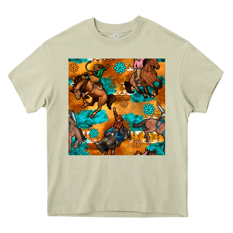 Cowboy Rodeo Seamless Pattern Heavy Core Tee by BundleAndBundleShop | Teevron