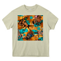 Mossy cowboy rodeo seamless pattern Heavy Core Tee - BundleAndBundleShop
