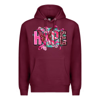 Burgundy hope with butterfly's Premium Hoodie - AdoDesignShop