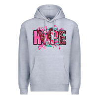 Heather Grey hope with butterfly's Premium Hoodie - AdoDesignShop