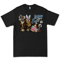 Black Happy Easter Premium Tee - CowhideDigitalArt
