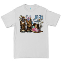 Dove Grey Happy Easter Premium Tee - CowhideDigitalArt