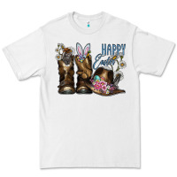 White Happy Easter Premium Tee - CowhideDigitalArt