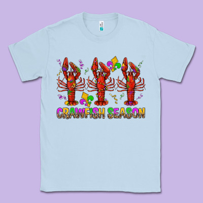 Crawfish Season Mardi Gras Classic Tee Designed By Bundleandbundleshop