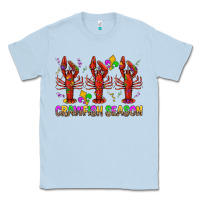 Dusty Blue Crawfish season mardi gras Classic Tee - BundleAndBundleShop
