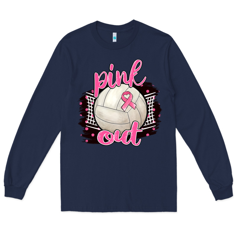 Pink Out Volleyball Long Sleeve Tee by BarkalooDesign | Teevron