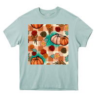 Arona floral pumpkins seamless pattern Heavy Core Tee - BundleAndBundleShop