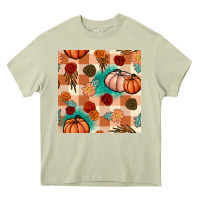 Mossy floral pumpkins seamless pattern Heavy Core Tee - BundleAndBundleShop