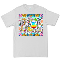 Dove Grey The Pool Is My Happy Place Premium Tee - CowhideDigitalArt
