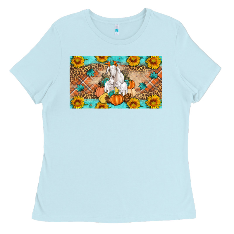 Goat Family Fall Pumpkins Ladies Tee by Artiststas | Teevron