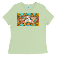Matcha Goat Family Fall Pumpkins Ladies Tee - Artiststas