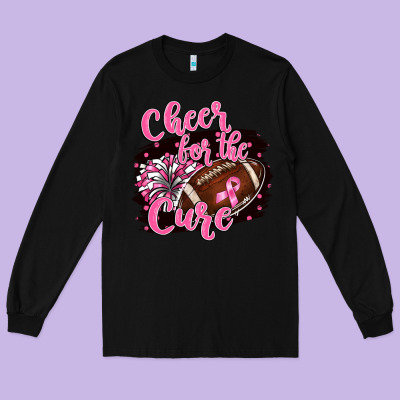 Cheer For The Cure Long Sleeve Tee Designed By Barkaloodesign