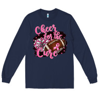 Navy cheer for the cure Long Sleeve Tee - BarkalooDesign
