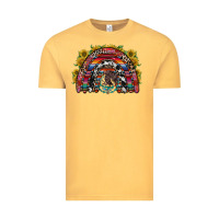 Vintage Mustard mexican rainbow Vintage Tee - RacoonDesign
