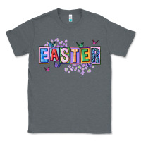 Charcoal Heather easter with leopard Classic Tee - FaDigitalArtStudio