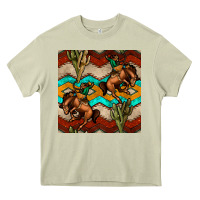 Mossy native american aztec seamless pattern 5 Heavy Core Tee - BundleAndBundleShop