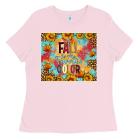 Bubblegum Pink Fall is my favorite color tumbler Ladies Tee - Artiststas