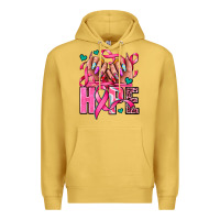 Antique Gold hope with woman hands Premium Hoodie - AdoDesignShop