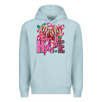 Blue Mist hope with woman hands Premium Hoodie - AdoDesignShop