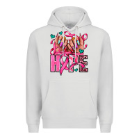 Dove Grey hope with woman hands Premium Hoodie - AdoDesignShop