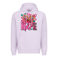 Lilac hope with woman hands Premium Hoodie - AdoDesignShop