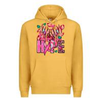 Mustard hope with woman hands Premium Hoodie - AdoDesignShop