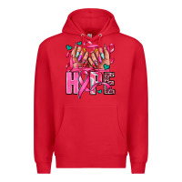 Red hope with woman hands Premium Hoodie - AdoDesignShop
